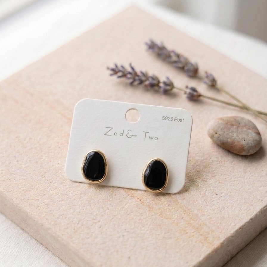 Korean-style enamel stud earrings E1102